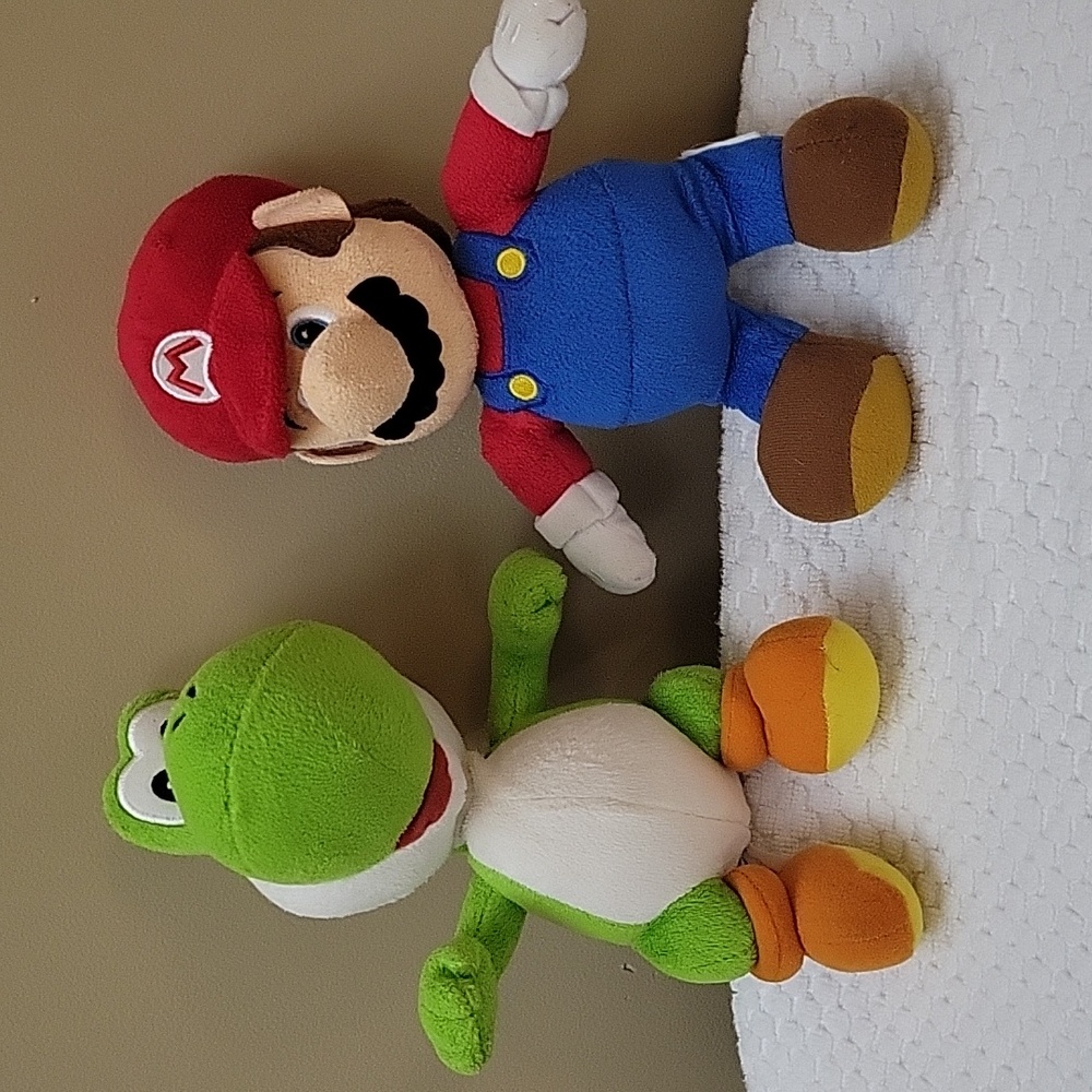 Mario and Yoshi Plush Toy Set - Super Mario Brothers
